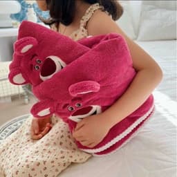 Combo 2 Khăn Tắm & Khăn Mặt Gấu Losto Kuromi Labubu Cute Hottrend Thấm Hút Tốt Mềm Mịn Dễ Giặt 2