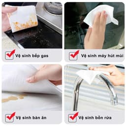 [Thùng 10 Gói] Khăn Ướt Lau bếp Đa Năng 1 Gói 80 Miếng - Siêu Nhẹ, Sạch Sâu, Tiết Kiệm 2