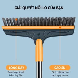 Chổi chà sàn nhà tắm 2IN1 thiết kế đầu gạt nước và đầu chổi xoay 120 độ - Bách Hóa Kiều Oanh 4