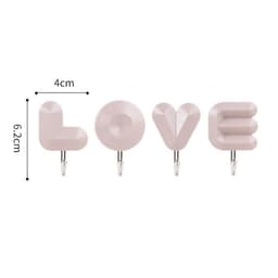 Móc Treo Tường Chữ LOVE Tự Dính, Móc Treo Chìa Khóa Đồ Dùng Dễ Thương994 7