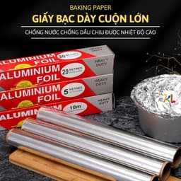 Giấy bạc nướng thực phẩm 5m x 30cm cao cấp cho lò nướng và nồi chiên không dầu, tiện lợi cho bếp! 4