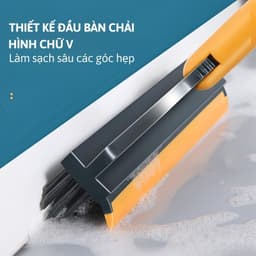Chổi chà sàn nhà tắm 2IN1 thiết kế đầu gạt nước và đầu chổi xoay 120 độ - Bách Hóa Kiều Oanh 7