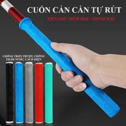 Quấn Cán Cần Câu Màng Co Tự Rút Vân 3D, Bọc Cần Câu Cao Su, Cuấn Cán Cần Tự Rút Có Vòng Chống Trôi Cần, Chống Trơn Trượt 3