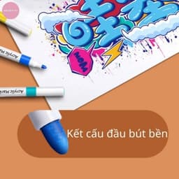 Bút lông màu ACRYLIC MARKER 60 bút cao cấp màu sắc chân thực tươi sáng 4