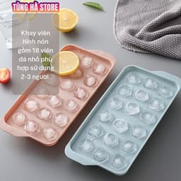 Khay Đá Viên Tròn 33 Viên Có Nắp Đậy 5