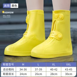 Ủng Đi Mưa Chống Nước Trẻ Em Người Lớn. Giày Chống Thấm Nước Chống Trơn Trượt Phong Cách Ngắn Giữa M Đến XXL 7
