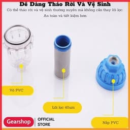 Bộ lọc nước GEARSHOP đa năng lọc và loại bỏ cặn bẩn, tạp chất chịu nhiệt độ cao lõi bằng thép không gỉ 8