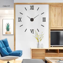 Cminyp 3D Dạ Quang Đồng Hồ Treo Tường Không Khung Acrylic DIY Đồng Hồ Kỹ Thuật Số Dán Tường Đồng Hồ Im Lặng Cho Phòng Khách Phòng Ngủ Văn Phòng Trang Trí Tường Vinh Quang 4