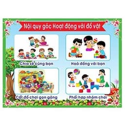 (Có sẵn) TRANH GÓC MẦM NON - NỘI QUY GÓC CHƠI (BÁN LẺ) 2