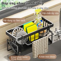 KỆ ĐỂ ĐỒ RỬA CHÉN BÁT MẠ KẼM, KỆ NHÀ BẾP TIỆN ÍCH 4
