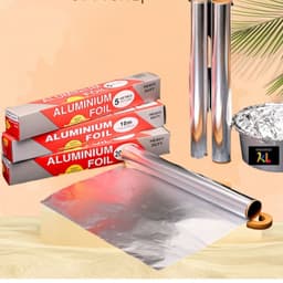 Giấy bạc nướng thực phẩm 5m x 30cm cao cấp cho lò nướng và nồi chiên không dầu, tiện lợi cho bếp! 2