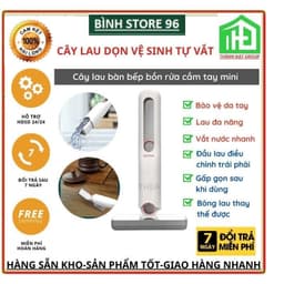 Cây lau kính tự vắt mini gấp gọn, dụng cụ lau vệ sinh bàn bếp, bàn làm việc kính ô tô thấm hút nước 5