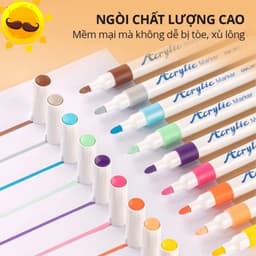 Bút lông màu ACRYLIC MARKER 60 bút cao cấp màu sắc chân thực tươi sáng 2