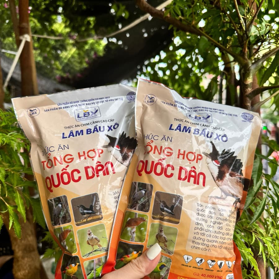 Combo 3 Gói Cám Tổng Hợp Quốc Dân - Lâm Bầu Xô Thức ăn cho chim cảnh gói 500g