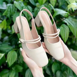 Giày Sandal Cao Gót 𝙔𝙐𝙇𝙄𝙉𝘼 Nữ Mũi Vuông êm mềm cao 5cm 5P h67 4