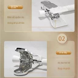 Móc áo gia dụng kẹp quần inox kẹp quần chống trơn trượt không đánh dấu kẹp váy thích hợp cho shop thời trang cửa hàng 4