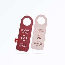 Thẻ dọn phòng khách sạn song ngữ Anh Việt - dáng tròn (PVC cán mờ) | Bảng treo cửa nhà nghỉ homestay 7