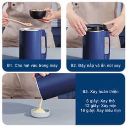 Máy xay hạt mini đa năng công xuất 300W xay bột ngũ cốc cafe các loại hạt khô cực nhanh 6