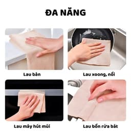 Set 3m Khăn Lau Dầu Xơ Mướp GOCHY Từ Sợi Thực Vật Tự Nhiên Siêu Thấm Hút , Khăn Lau Nhà Bếp, Tái Sử Dụng Nhiều Lần 4