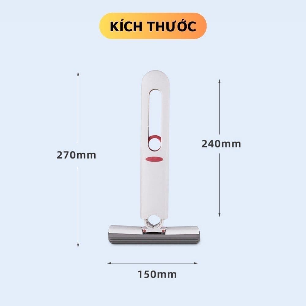 Cây lau kính tự vắt mini gấp gọn, dụng cụ lau vệ sinh bàn bếp, bàn làm việc kính ô tô thấm hút nước