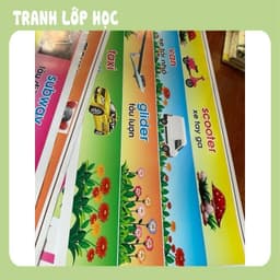 (Có sẵn) Decal dán bậc cầu thang mẫu các phương tiện giao thông màu sắc tươi sáng 1