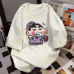 [Fashionsun] Áo thun S-8XL Phim hoạt hình Nhật Bản Anime Crayon Shin chan Chải răng Họa tiết in áo thun cotton Nữ Unisex Quá khổ Plus Size Áo thun hợp thời trang 2