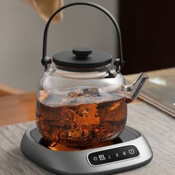 Máy hâm nóng cốc cà phê RGFV, Chức năng hẹn giờ 3 cài đặt nhiệt độ Máy sưởi cốc để bàn, Bộ điều nhiệt chạy bằng USB chạy bằng điện Coaster Tự động tắt cốc Tấm sưởi ấm văn phòng / Sử dụng tại nhà 8