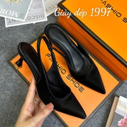 Giày cao gót 𝙔𝙐𝙇𝙄𝙉𝘼 5 phân quai hậu mũi nhọn chất tuyết nhung siêu xịn ( TA18 ) 5