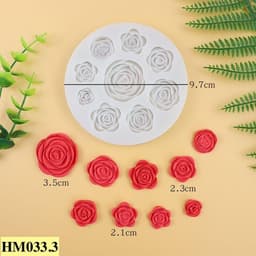Khuôn silicon hình charm hoa các loại - Khuôn làm bánh hay socola, đổ charm nến thơm handmade, đổ epox chuẩn DIY - HM033 4
