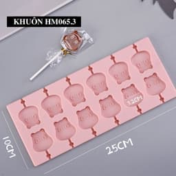 Khuôn silicon làm kem, làm kẹo mút các loại - HM065 5