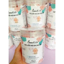 Hộp 30 que gạc rơ lưỡi, que tưa lưỡi  vệ sinh răng miệng cho bé EmmaKids , dùng được cho bé sơ sinh và trẻ nhỏ-LULABU 3