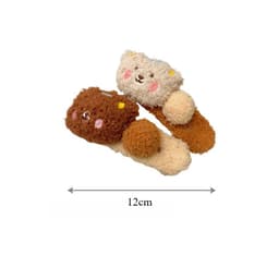 Kẹp tóc mỏ vịt gấu bông dễ thương cho nữ, loại lớn, kẹp sau đầu, kẹp lông mềm, phụ kiện tóc xinh T370 9