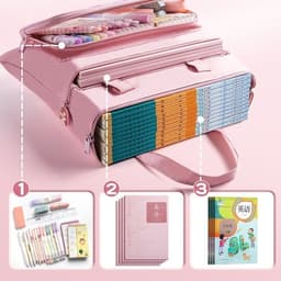 Túi Xách Học Thêm Cho Học sinh Vải Canvas Chống Thấm Nước Hình Cute 3