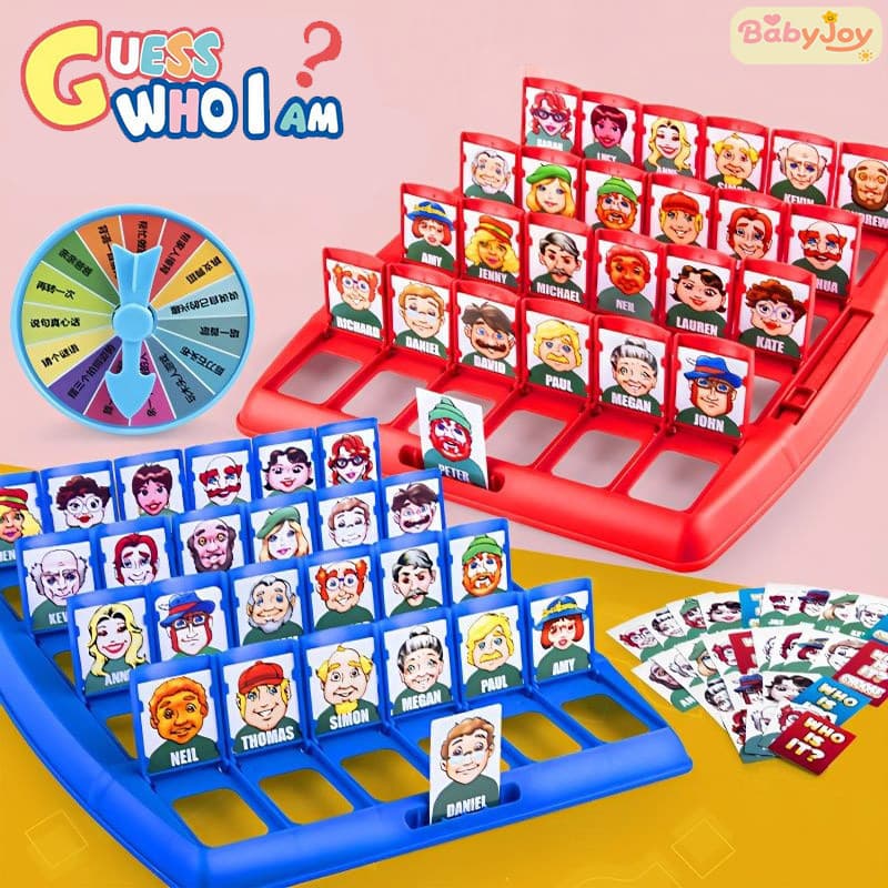 【BabyJoy】Bộ đồ chơi board game đối kháng 2 người,WHO IS IT,Dành Cho Trẻ Em Và Người Lớn Trò Chơi Board Game