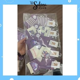 Set 5 Đôi Tất Cho Bé Gái Họa Tiết Kuromi Tím Phong Cách Hàn Siêu Hot Mẫu Mới Nhất [FREESHIP] 8