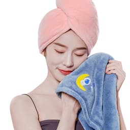 -(Khăn cao cấp)Khăn quấn tóc,lau Đầu Ủ Tóc Nhanh Khô Cho Nữ Mềm Mịn Thấm Hút Tốt 1