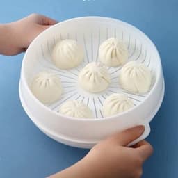 Bộ khay hấp lò vi sóng Việt Nhật (5625) 2 tầng chịu nhiệt tốt tiện lợi 3