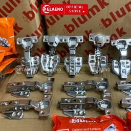 Blumk Bản Lề inox Giảm Chấn Tháo Lắp Nhanh Túi Đủ Vít. Dùng Cho Tủ Bếp, Tủ Áo. Có Đủ Loại Thẳng, Cong Vừa, Cong Nhiều. 1