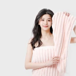 Mũ Quấn Tóc Siêu Thấm Nhanh Khô Cho Phụ Nữ Và Trẻ Em, Chất Liệu Cotton Mềm, Có Nút Cài 7