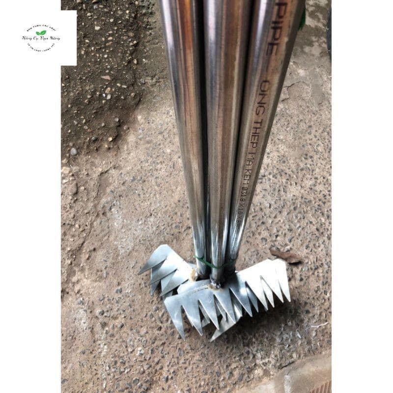 Cào lúa cán sắt 7 răng to dài 1m cứng cáp bền bỉ