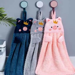 #Khăn Lau Tay Thấm Hút Tốt Hình Heo Con Xinh Xắn 4