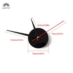 [Shpyht] Đồng hồ treo tường DIY cho văn phòng tại nhà Không khung Đồng hồ treo tường 3D hiện đại Nhãn dán gương Thiết kế phòng khách sạn Trang trí trường học Mới 5