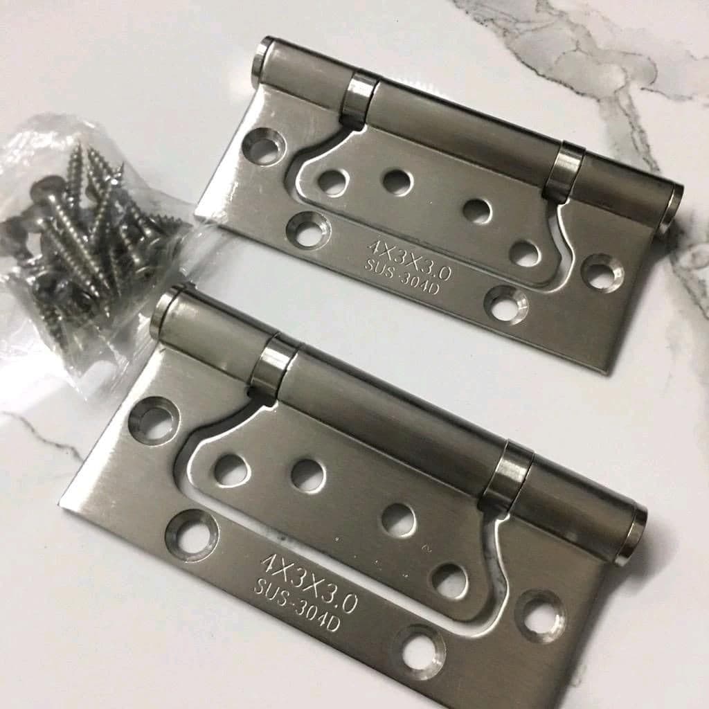 Bản Lề Âm Dương, Bản Lề Bướm. Chất Liệu inox 304 Sịn. Túi Đủ Vít, Hàng Loại 1 Dày Dặn Chắc Chắn, Độ Bền Cao