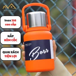 Bình Giữ Nhiệt Boss Inox 316 Có Nắp Kèm Cốc Dung Tích 800ml/1000ml/ 1500ml 9