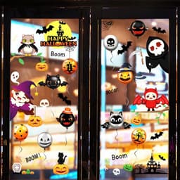 Decal HALLOWEEN - Hít tĩnh điện -Tổng hợp combo trang trí Halloween dán cửa kính lớn 6