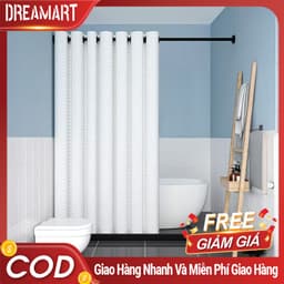 Rèm Tắm Cao Cấp Chống Nước Chất Liệu Dày Đa Dạng Màu Sắc, Tùy Chọn Gắn Thanh Treo 1