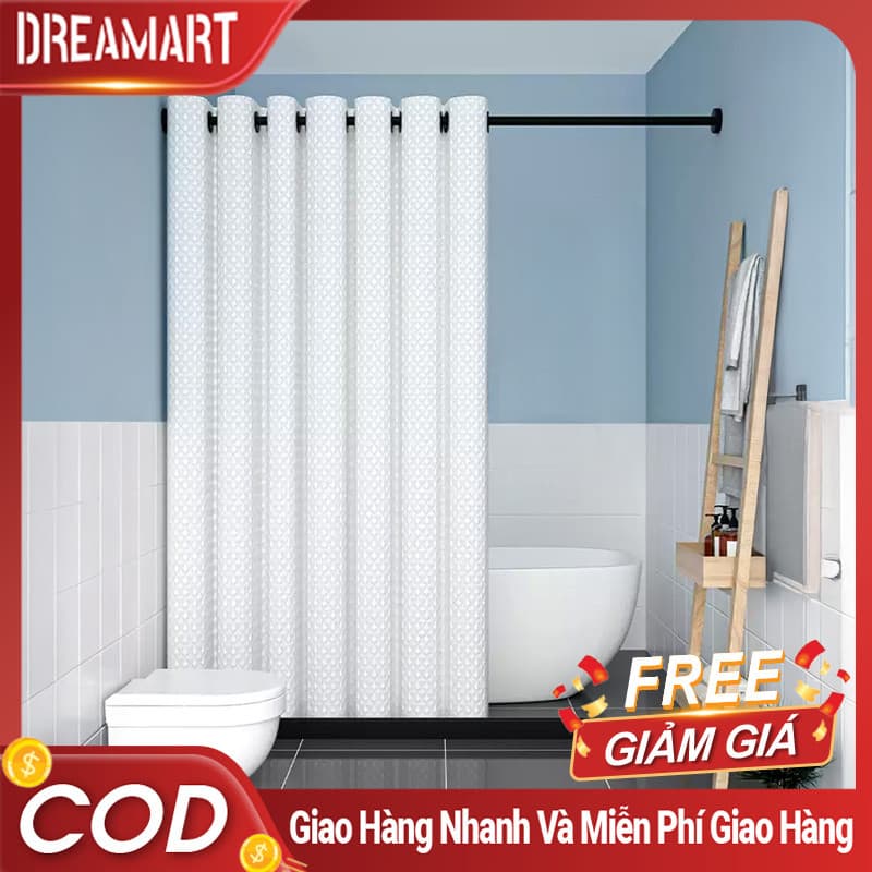 Rèm Tắm Cao Cấp Chống Nước Chất Liệu Dày Đa Dạng Màu Sắc, Tùy Chọn Gắn Thanh Treo