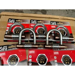 Ổ Khóa Chữ U SiFa Cao Cấp Khóa Mã Số 4 Chữ Số, Hợp Kim Inox Chống Gỉ, Siêu Bền, Chống Trộm Hiệu Quả 5