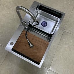 Chậu 1 Hố inox 304 Cao Cấp, Dày Dặn Chắc Chắn, Độ Bền Cao. Hàng Loại 1 5