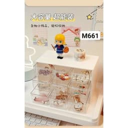 Tủ nhựa 9 ngăn trong suốt đựng đồ trang sức free ship 5